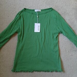 Relaxed Green Women's Top Medium